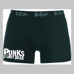 Punks not Dead čierne trenírky BOXER s tlačeným logom, top kvalita 95%bavlna 5%elastan